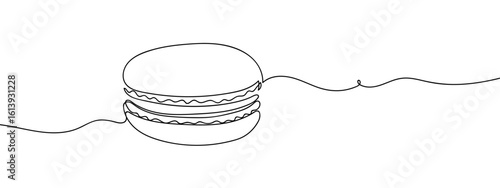 Continuous vector art lines Macaron Transparent background editable stroke.