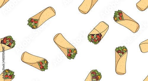 Deliciously rolled burritos filled with fresh ingredients and savory meats perfect for any mealtime craving