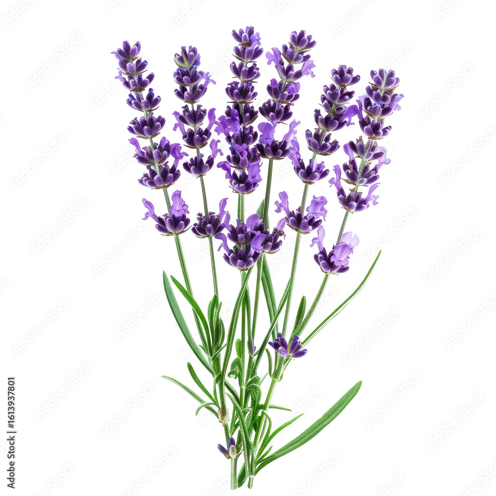 Naklejka premium Close-up of a vibrant lavender bunch