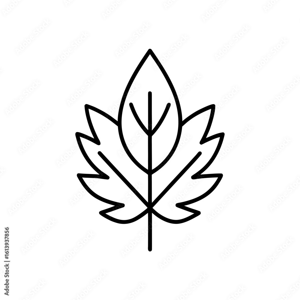 Obraz premium autumn leaf icon set warm tones isolated on whit