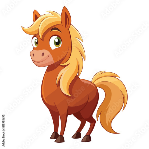 A drawing of a funny vector Horse illustration