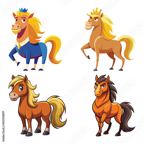 A drawing of a funny vector Horse illustration