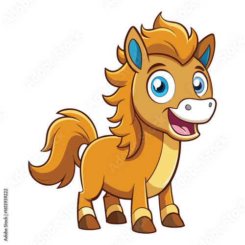 A drawing of a funny vector Horse illustration