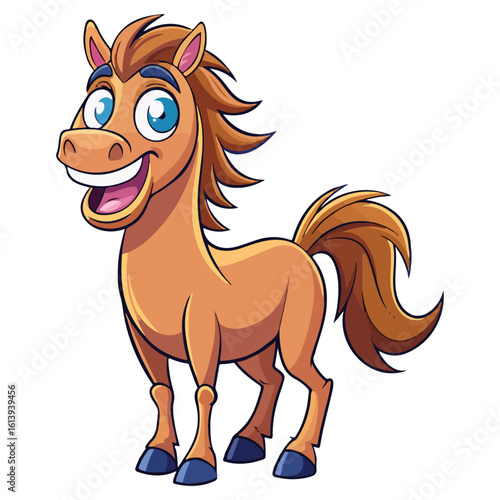 A drawing of a funny vector Horse illustration