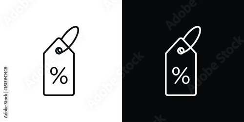 Tags icon logo vector designs. icon set in a black and white strokes