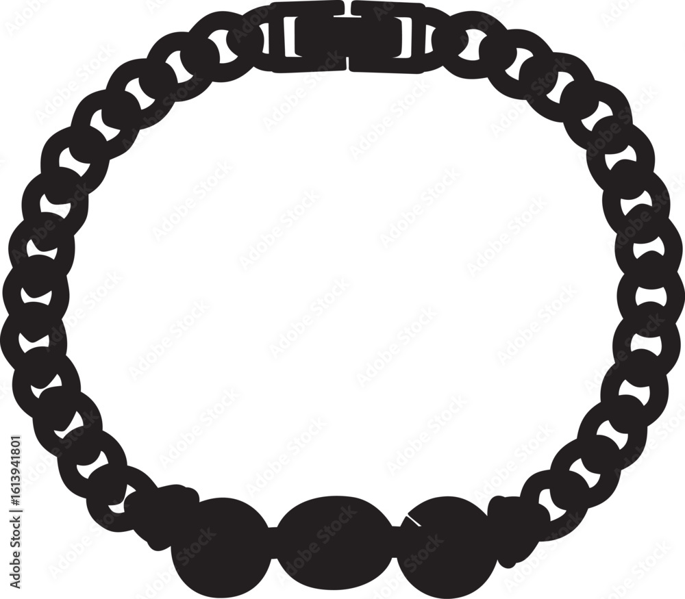 Obraz premium Silhouette of chain link frame
