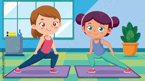Yoga friends in studio