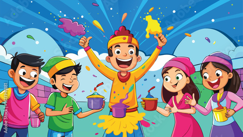 Kids enjoy colorful festival celebration