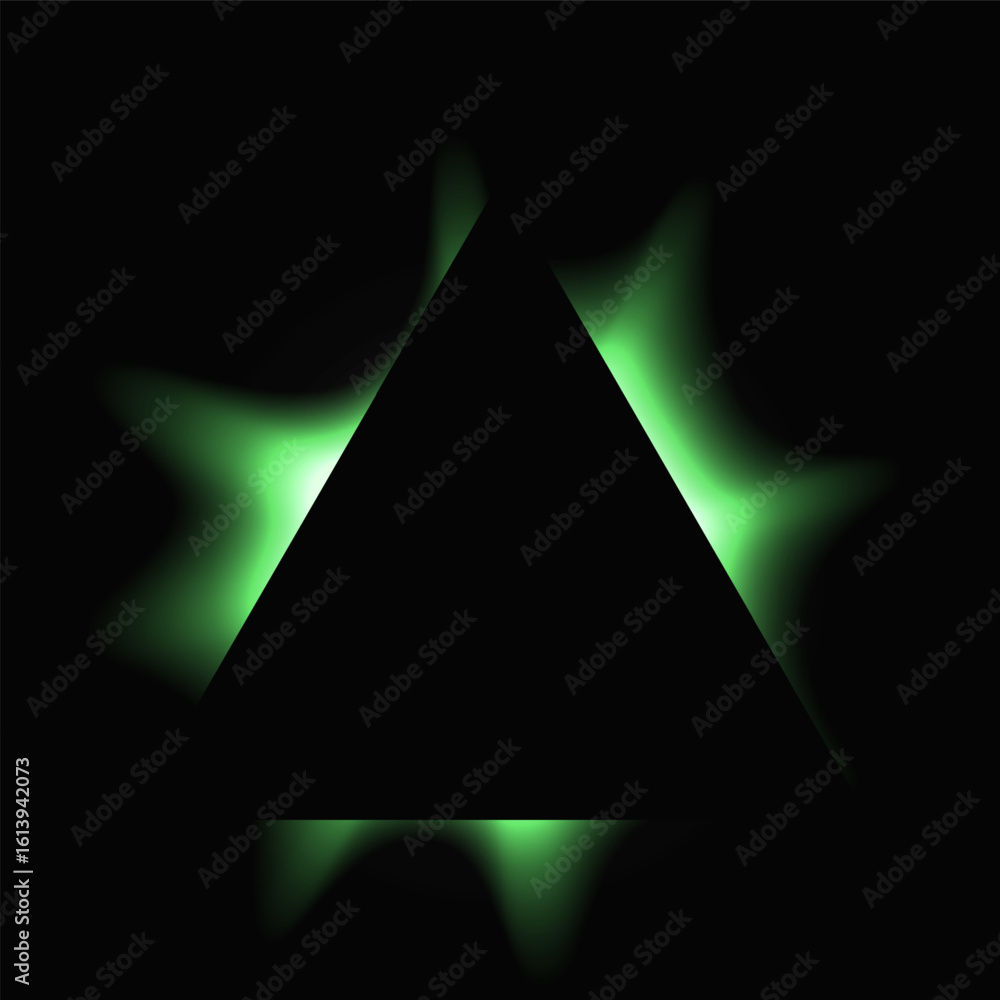 Fototapeta premium Triangle illuminate light frame