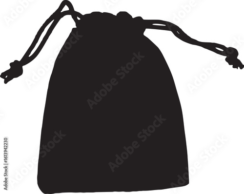 Silhouette of Pouch Bag 