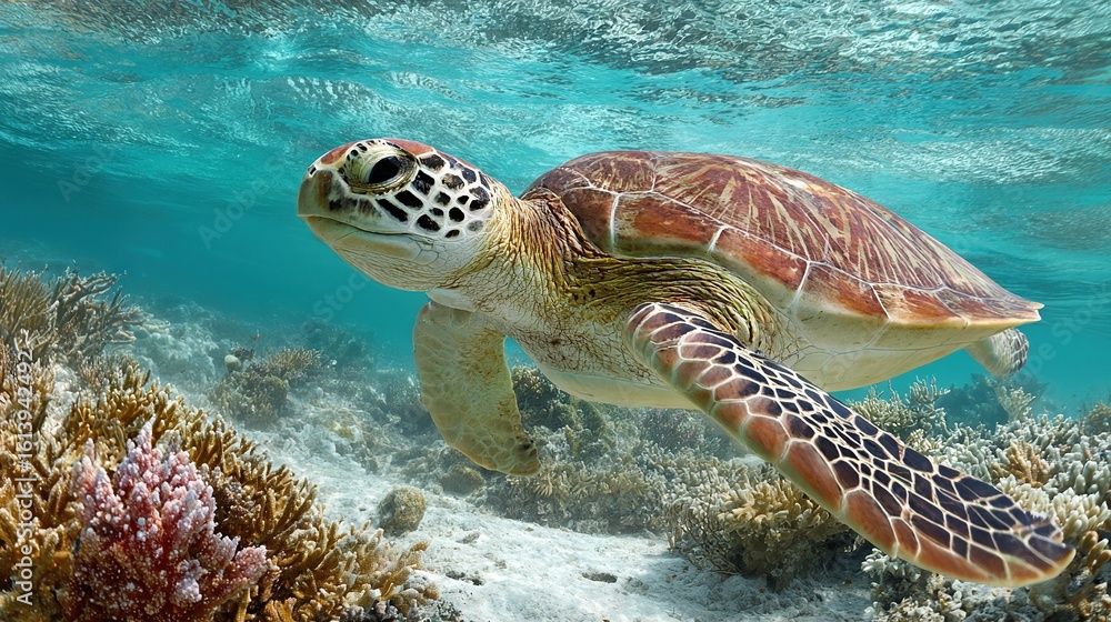 Obraz premium Swimming Turtle