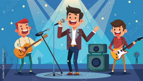 Live band performance at a local venue