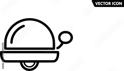 Bike bell outline icon vector

