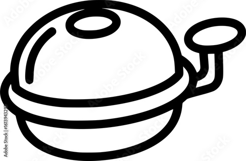 Bike bell outline icon vector
