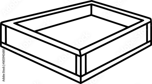 Minimalist garden bed vector icon
