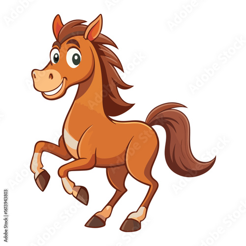 A drawing of a funny vector Horse illustration