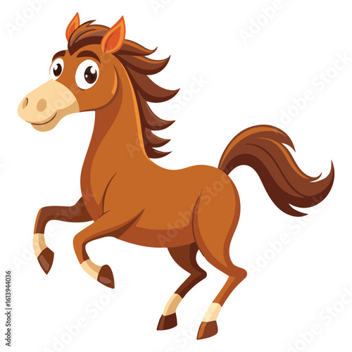 A drawing of a funny vector Horse illustration