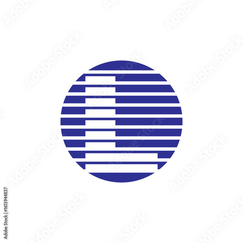 Circle Negative Space Letter L Logo Design 001