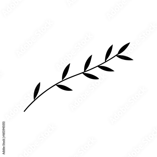  delicate blue olive branch seamless border on pur