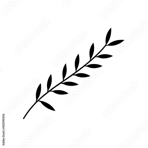 delicate blue olive branch seamless border on pur