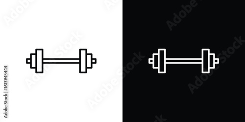 Gym icon logo vector designs. icon set in a black and white strokes