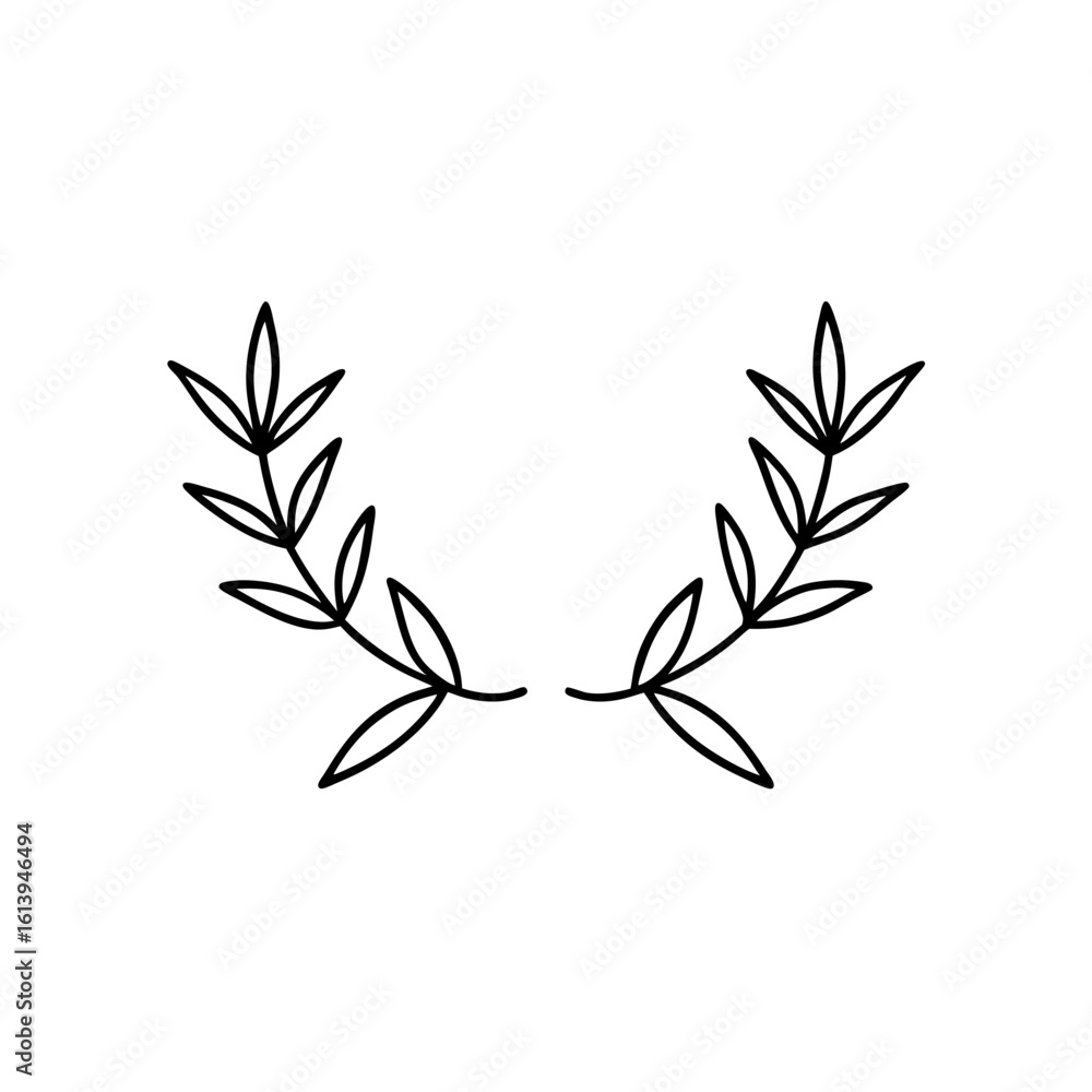 Naklejka premium serene blue olive branch seamless border on white