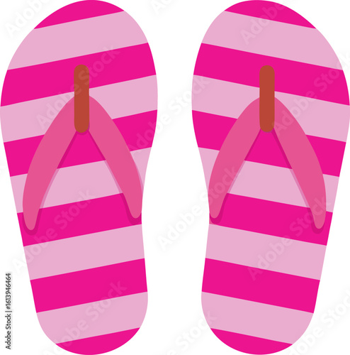 pink flip flops vector illustration