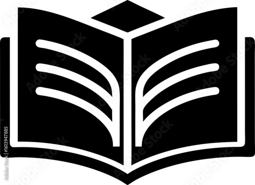 Law Book Icon Line Art Vector Illustration Black