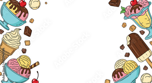A delightful assortment of sweet frozen treats perfect for a summer day enjoying delicious flavors and refreshing desserts