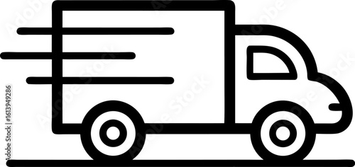 Relocation or Delivery Van Outline Graphic