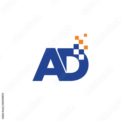Initial A and D Letter Logo Icon 001
