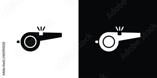 Whistle icon symbol. simple flat symbol on blank background.