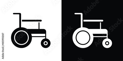 Wheelchair icon symbol. simple flat symbol on blank background.