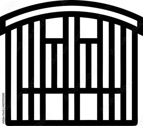 Jail or Cell Window Outline Graphic