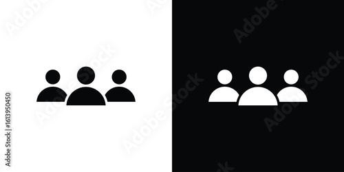 Users icon symbol. simple flat symbol on blank background.