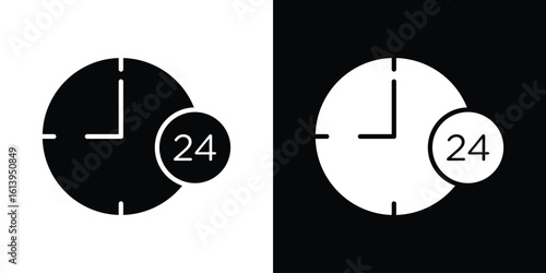Time twenty four icon symbol. simple flat symbol on blank background.