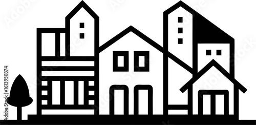 Community of Houses and Trees Outline