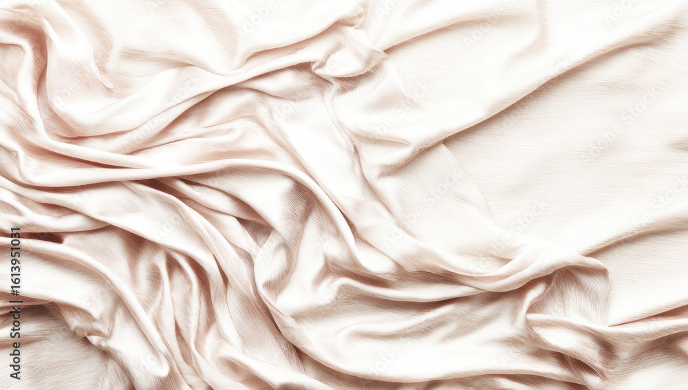 Obraz premium Soft, draped blush-toned fabric