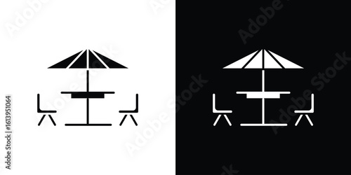 Terrace icon symbol. simple flat symbol on blank background.
