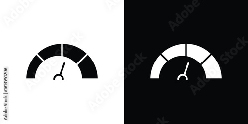 Tachometer icon symbol. simple flat symbol on blank background.