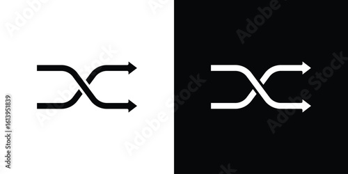 Shuffle icon symbol. simple flat symbol on blank background.