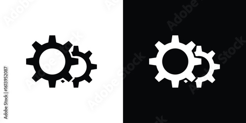 Settings icon symbol. simple flat symbol on blank background.