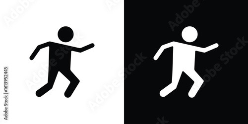 Running icon symbol. simple flat symbol on blank background.