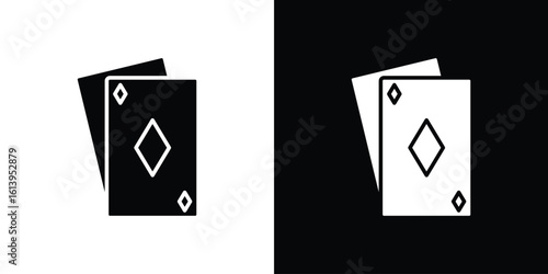 Playing cards icon symbol. simple flat symbol on blank background.