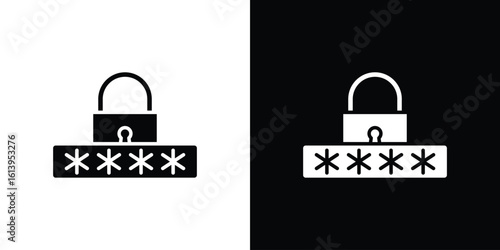 Password icon symbol. simple flat symbol on blank background.