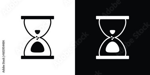 Hourglass icon symbol. simple flat symbol on blank background.