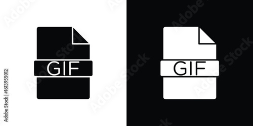 Gif icon symbol. simple flat symbol on blank background.
