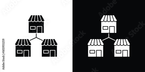 Franchise icon symbol. simple flat symbol on blank background.