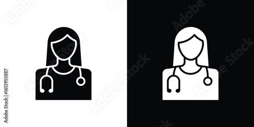 Doctor icon symbol. simple flat symbol on blank background.