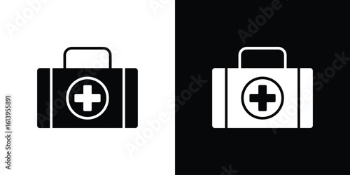 Doctor bag icon symbol. simple flat symbol on blank background.